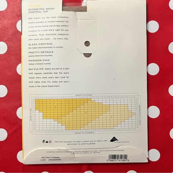 Vintage Hue geometric mesh control top pantyhose - Picture 2 of 5